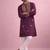 Wine color rolex silk fabric designer kurta payjama for men