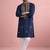 Navy blue color rolex silk fabric designer kurta payjama for men