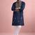 Navy blue color rolex silk fabric designer kurta payjama for men