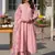 Embroidered p.v. chanderi kurti set with bottom & taby dupatta