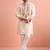 Cream color rolex silk fabric designer kurta payjama for men