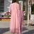Embroidered p.v. chanderi kurti set with bottom & taby dupatta