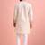 Cream color rolex silk fabric designer kurta payjama for men