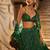DarkGreen Net Heavy Embroidery Sequence work Bridal Lehenga Choli with Dupatta For Women
