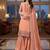 Blue color smat and designer embrodiered sharara dress for ceremonial looks