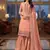 Blue color smat and designer embrodiered sharara dress for ceremonial looks