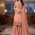 Blue color smat and designer embrodiered sharara dress for ceremonial looks
