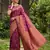 Purple silk blended woven designer ethnic partywear saree