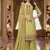 Green color smat and designer embrodiered sharara dress for ceremonial looks
