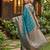Rama green color silk blended woven designer ethnic partywear saree