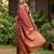 Maroon color silk blended woven designer ethnic partywear saree