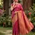 Light pink color silk blended woven designer ethnic partywear saree