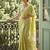 Green color linen fabric woven designer fancy ethnic saree