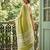 Green color linen fabric woven designer fancy ethnic saree