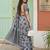 Grey color beautiful woven designer linen cotton saree