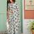 Off white color beautiful woven designer linen cotton saree