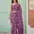 Purple beautiful woven designer linen cotton saree