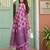 Purple color beautiful woven designer linen cotton saree