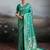 Rama green color silk blend fabric woven designer heavy ceremonial saree