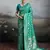 Rama green silk blend fabric woven designer heavy ceremonial saree