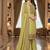 Green color smat and designer embrodiered sharara dress for ceremonial looks