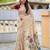 Cream color cotton silk fabric  wevon meenakari designer ethnic partywear saree