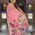 Pink color cotton silk fabric  wevon meenakari designer ethnic partywear saree