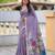 Lavender color cotton silk fabric  wevon meenakari designer ethnic partywear saree