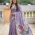 Lavender color cotton silk fabric  wevon meenakari designer ethnic partywear saree