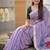 Lavender color cotton silk fabric  wevon meenakari designer ethnic partywear saree