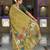 Mahendi color cotton silk fabric  wevon meenakari designer ethnic partywear saree