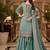 Peach color smat and designer embrodiered sharara dress for ceremonial looks