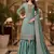 Peach color smat and designer embrodiered sharara dress for ceremonial looks