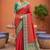 Gajri color soft silk fabric  woven designer ethnic ceremonial saree
