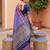 Lavender color soft silk fabric  woven designer ethnic ceremonial saree