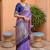 Lavender color soft silk fabric  woven designer ethnic ceremonial saree