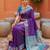 Magenta color soft silk fabric  woven designer ethnic ceremonial saree