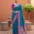 Blue color soft silk fabric  woven designer ethnic ceremonial saree