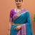 Blue color soft silk fabric  woven designer ethnic ceremonial saree