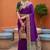 Violet color soft silk fabric  woven designer ethnic ceremonial saree