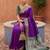 Violet color soft silk fabric  woven designer ethnic ceremonial saree