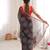 Black color georgette fabric bandhej print traditional saree