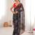 Black color georgette fabric bandhej print traditional saree
