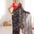 Black color georgette fabric bandhej print traditional saree