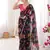 Black beautiful floral print designer ethnic saree