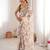 White color beautiful floral print designer ethnic saree