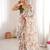 White color beautiful floral print designer ethnic saree