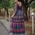 Printed chanderi cotton gown