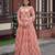 Printed chanderi cotton gown