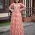 Printed chanderi cotton gown